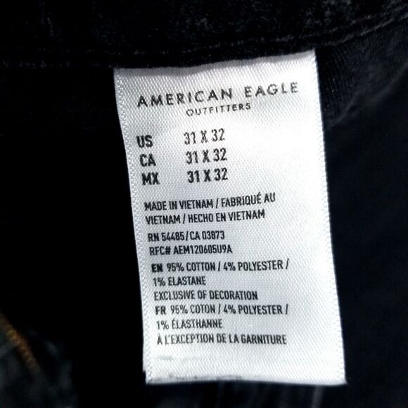 American eagle Jeans Mens 31×32 Black Slim AIR Flex - Picture 11 of 13